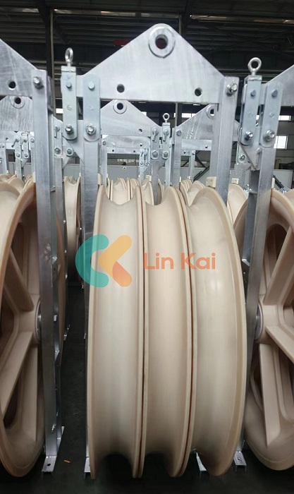 Three Wheel Nylon Conductor Pulleys shipping to Xinjiang China project site